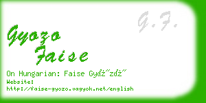 gyozo faise business card